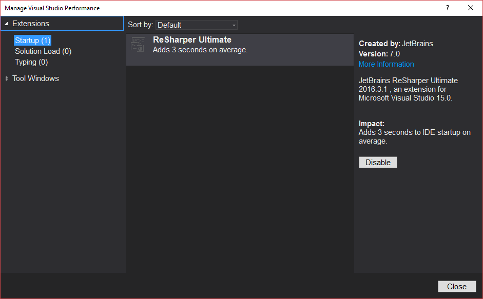 Visual Studio Performance